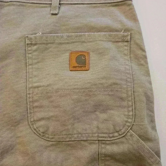 NWT Carhartt Mens Dungaree Fit Single Knee Work Pants Olive Green Size 44W - Picture 6 of 10